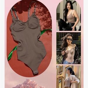 SHAPERX Women's Shapewear Bodysuit Tummy Control Body Shaper Seamless Body Suit